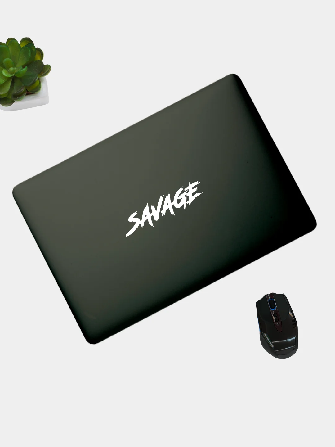 Белый savage (ДИКИЙ) - наклейка на авто - белый и переливающийся стикер