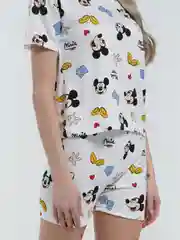 Белый пижама женская, с шортами