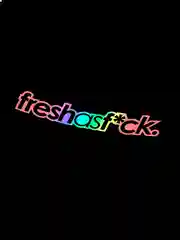 Ледяной freshasfuck - наклейка на авто - белый и переливающийся стикер