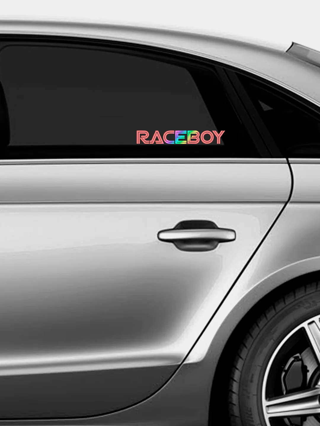 Ледяной raceboy - наклейка на авто - белый и переливающийся стикер