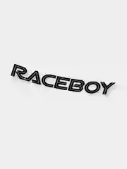 Черный raceboy - наклейка на авто - белый и переливающийся стикер