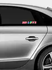 Ледяной no LOVE - наклейка на авто - белый и переливающийся стикер