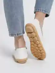 Белый балетки женские из натуральной кожи, 4 цвета