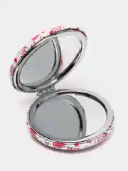 Коралловый зеркало косметическое "Сердце"