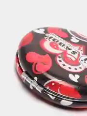 Коралловый меланж зеркало косметическое "Сердце"