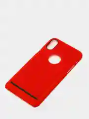 Красный iphone  X / XS чехол пластиковый с перфорацией