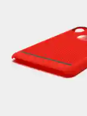 Красный iphone  X / XS чехол пластиковый с перфорацией