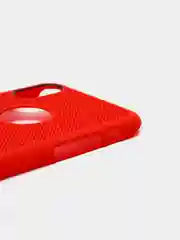 Красный iphone  X / XS чехол пластиковый с перфорацией