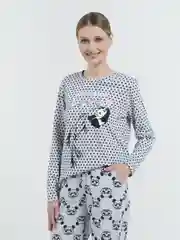 Серебряный пижама женская серая, Modelini
