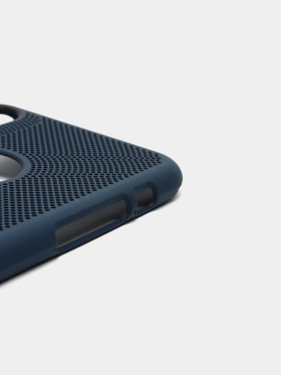 Синий iphone X / XS чехол пластиковый с перфорацией
