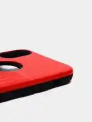 Красный iphone X / XS  чехол силикон + пластик с эффектом "металлик"