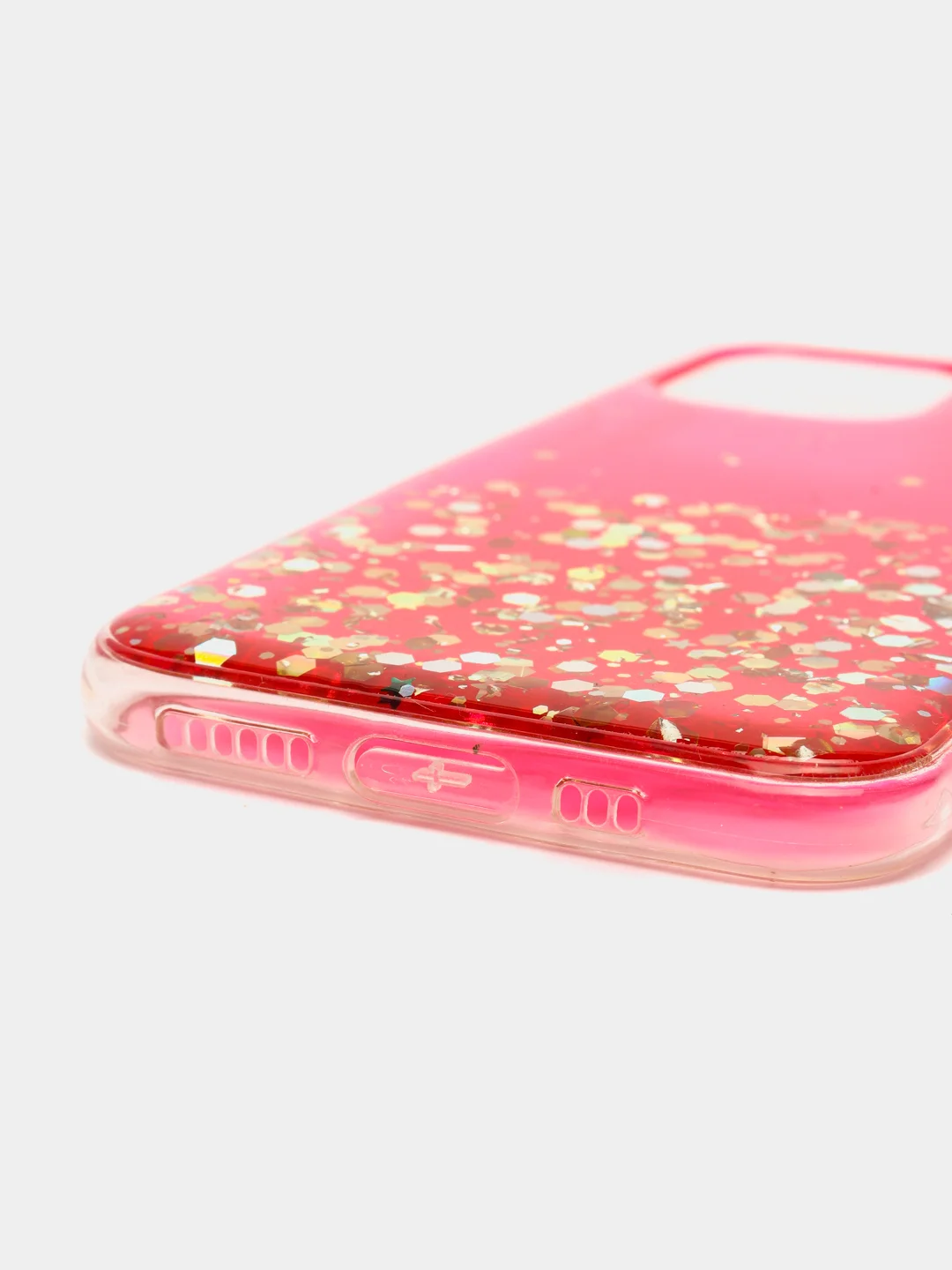 Розовый чехол пластиковый iPhone 11 Pro, 11 Pro Max, с блестками
