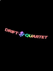 Наклейка на авто DRIFT QUARTET (2 цвета) белый и перевающаяся голография