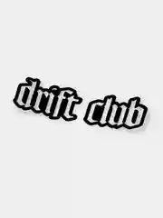 Черный наклейка на авто DRIFT CLUB (2 цвета) белый и перевающаяся голография