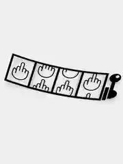 Черный fuck ROULETTE -  голографическая наклейка на авто