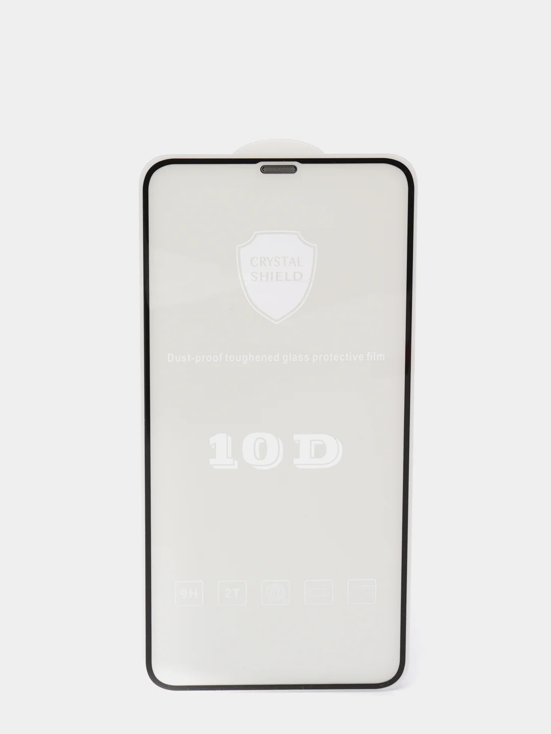 Черный бронестекло 10D с защитой динамика