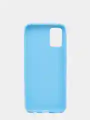 Голубой чехол для Samsung A02S матовый силиконовый