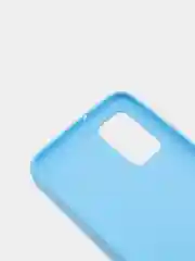 Голубой чехол для Samsung A02S матовый силиконовый