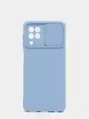 Голубой чехол с раздвижным окном для Samsung A22 4G / M22 / M32