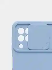 Голубой чехол с раздвижным окном для Samsung A22 4G / M22 / M32