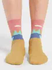 Золотой носки мужские, высокие, с абстрактным рисунком