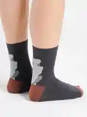 Угольный носки мужские, высокие, с абстрактным рисунком