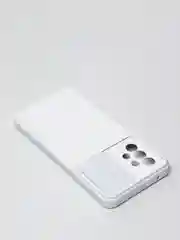 Белый чехол с защитой камеры раздвижное окно Samsung A52