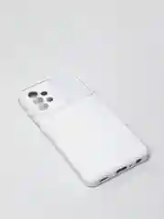 Белый чехол с защитой камеры раздвижное окно Samsung A52