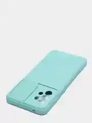 Бирюзовый чехол с защитой камеры раздвижное окно Samsung A52
