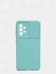 Бирюзовый чехол с защитой камеры раздвижное окно Samsung A52