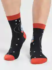 Черный носки мужские, высокие, с абстрактным рисунком