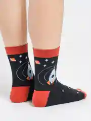 Черный носки мужские, высокие, с абстрактным рисунком