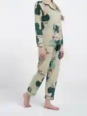 Зеленый пижама женская, костюм домашний