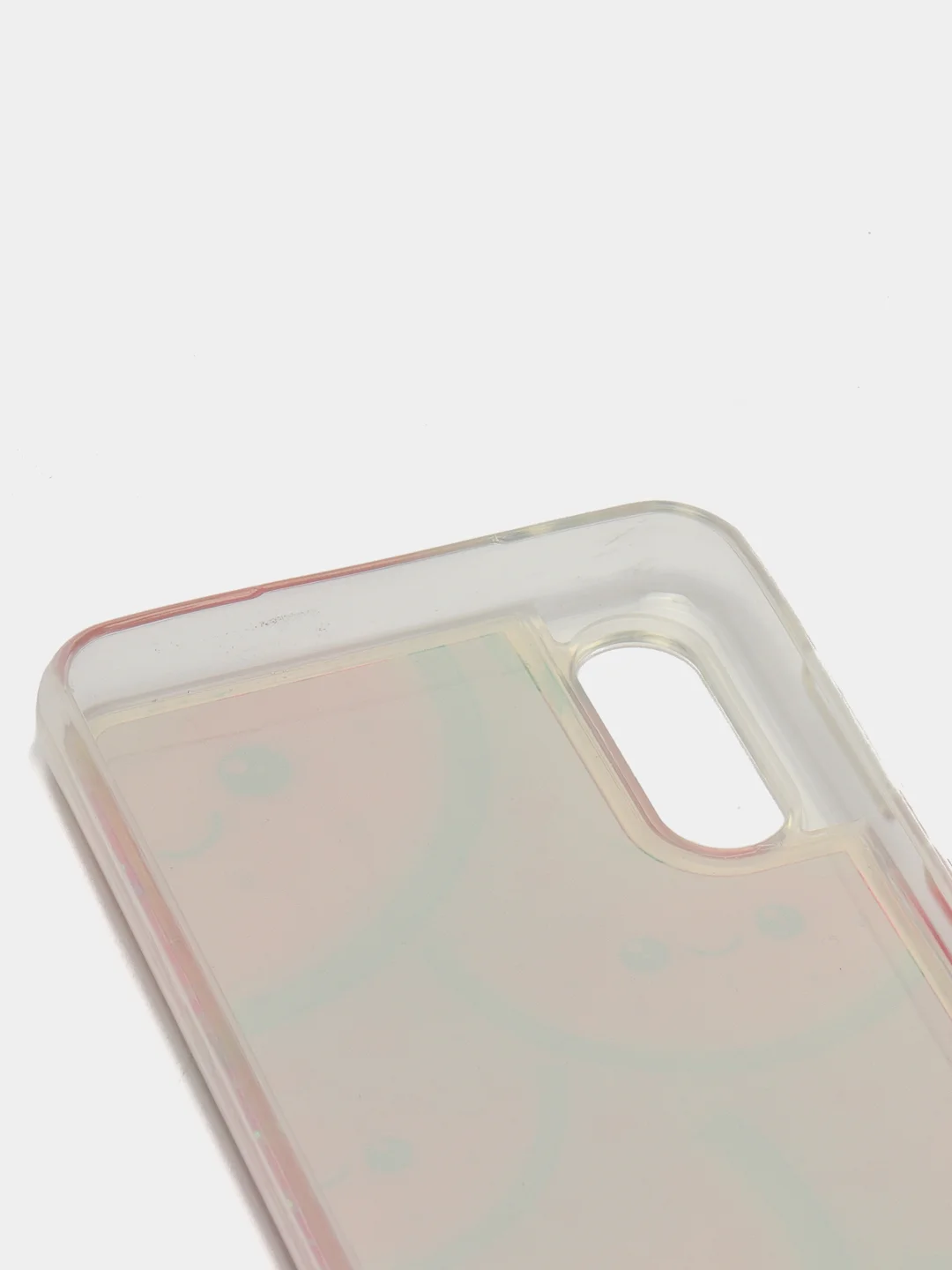 Кораллово-розовый чехол "Переливашка" для SAMSUNG A02, с жидкими блёсточками