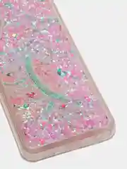 Кораллово-розовый чехол "Переливашка" для SAMSUNG A02, с жидкими блёсточками