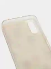 Кремовый чехол "Переливашка" для SAMSUNG A02, с жидкими блёсточками