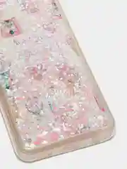 Кремовый чехол "Переливашка" для SAMSUNG A02, с жидкими блёсточками