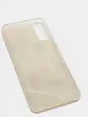 Кремовый чехол "Переливашка" для SAMSUNG A02, с жидкими блёсточками