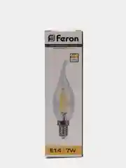 Лампа светодиодная диммируемая Feron Свеча на ветру E14 7W 2700K. 25872 Комплект 10 шт