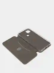 Серебряный чехол книжка Xiaomi Redmi 9C, Redmi 9C NFC, Redmi 10A, Poco C3 с функцией подставки