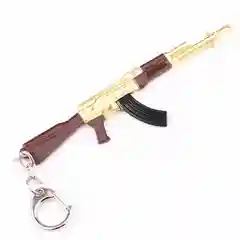 Черный брелок "Оружие" металлический с карабином