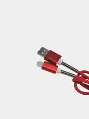 Красный кабель зарядный Micro-USB, Type-C, Lightning, 1 м
