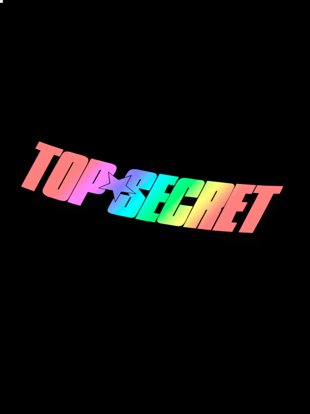 Ледяной наклейка на авто TOP SECRET совершенно секретно белый и перевающаяся голография
