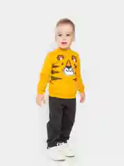 Желтый спортивный костюм детский с начесом