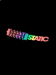 STATIC - наклейка на авто - белый и переливающийся стикер