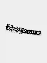 Черный static - наклейка на авто - белый и переливающийся стикер