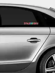 Ледяной stilebeishy - наклейка на авто - белый и переливающийся стикер
