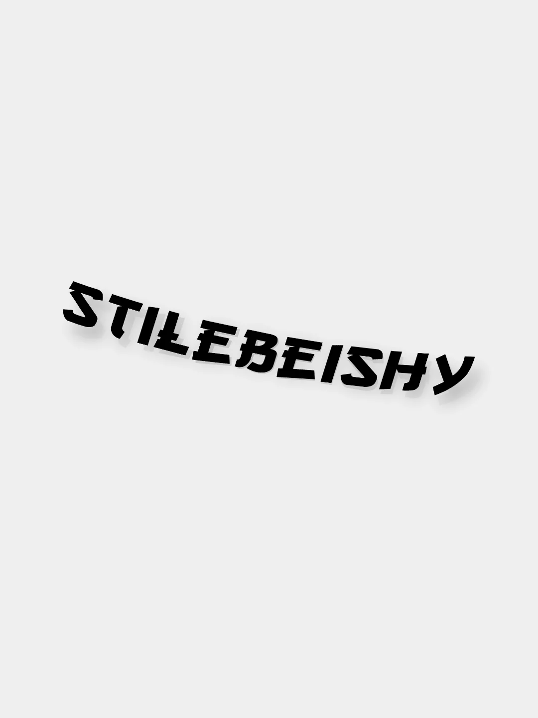 Черный stilebeishy - наклейка на авто - белый и переливающийся стикер