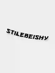 Черный stilebeishy - наклейка на авто - белый и переливающийся стикер