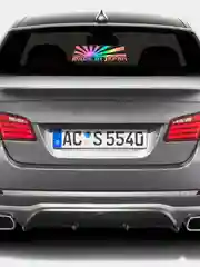 Белый наклейка на авто MADE IN JAPAN (2 цвета) белый и перевающаяся голография